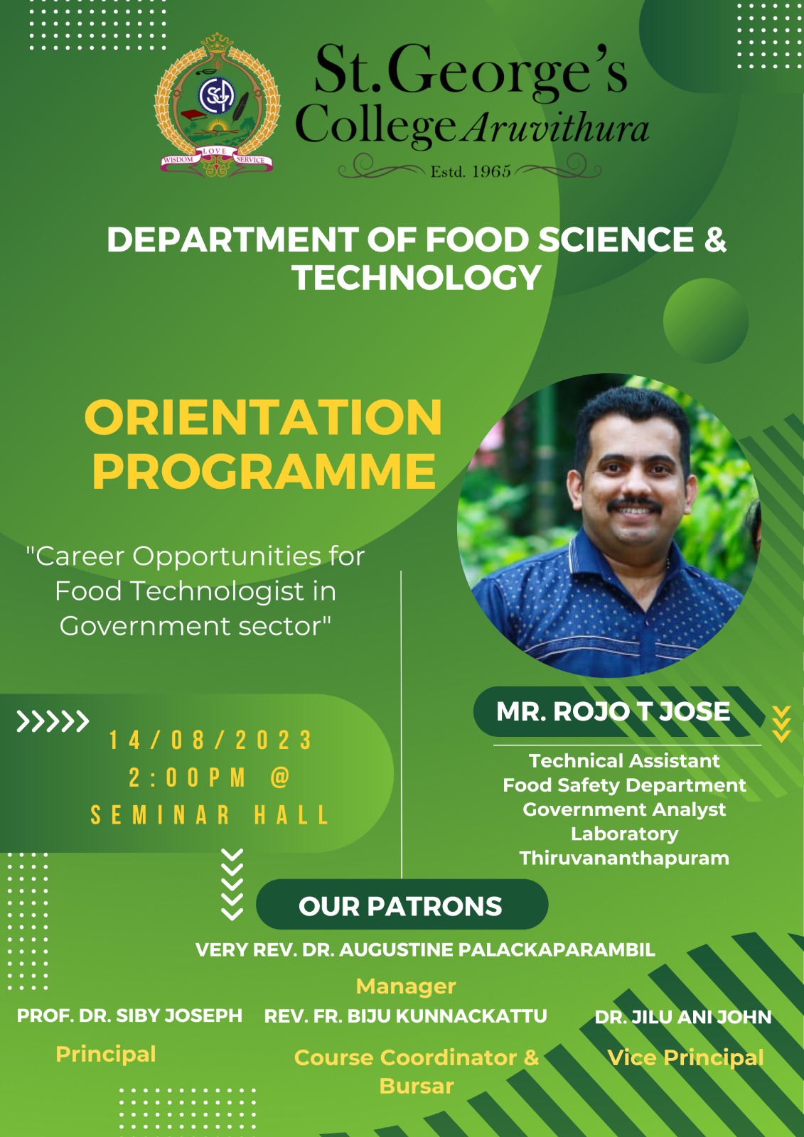 Department of Food Science: Orientation programme